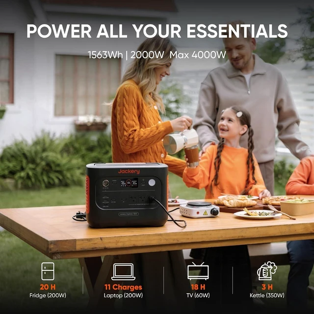 Alt view image 3 of 7 - Explorer 1500 v2 Power Station,1536Wh,2000W Output