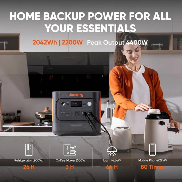 Alt view image 2 of 7 - Explorer 2000 v2 and 2x200W Solar Panels, 2042Wh, 2200W AC Output
