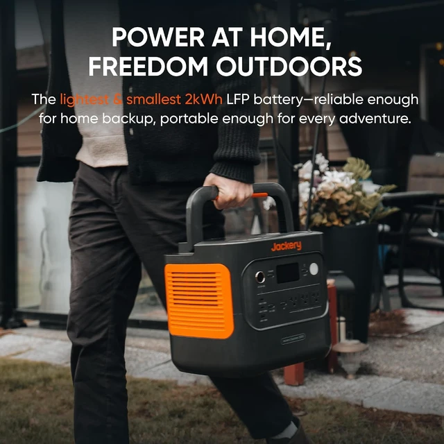 Alt view image 3 of 7 - Explorer 2000 v2 and 2x200W Solar Panels, 2042Wh, 2200W AC Output