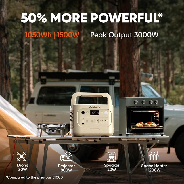 Alt view image 2 of 7 - Explorer 1000 v2 and Size M Carrying Case,1070Wh,1500W (Dune White)
