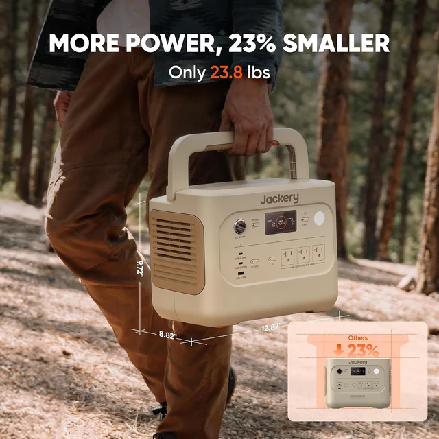 Alt view image 3 of 7 - Explorer 1000 v2 and Size M Carrying Case,1070Wh,1500W (Dune White)