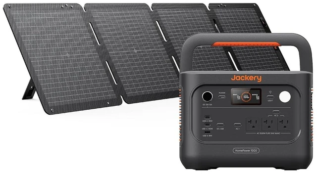Main image of HomePower 1000 v2 Solar Generator and 100W Air Solar Panel,1024Wh