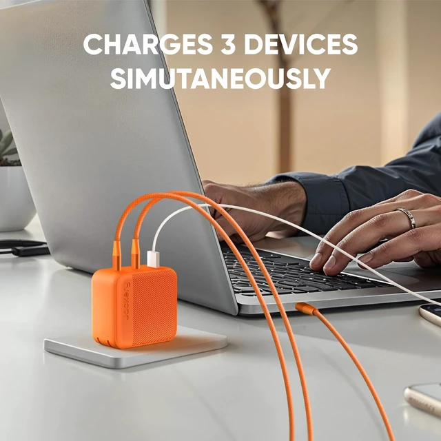 Alt view image 5 of 6 - 102W GaN 3-Port Fast Charger, Dual 100W USB-C & 18W USB-A Ports, Quick Charging with PD3.0, PPS, QC4.0, Compatible with Explorer 100Plus/240v2/300Plus