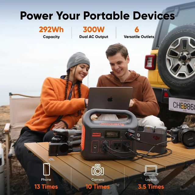 Alt view image 2 of 7 - Solar Generator 300 and 40W Solar Panel,292Wh,300W AC