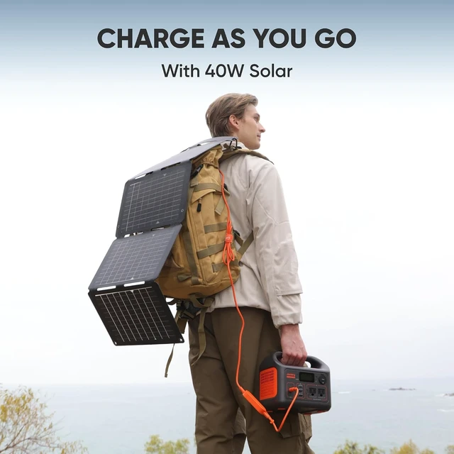 Alt view image 6 of 7 - Solar Generator 300 and 40W Solar Panel,292Wh,300W AC