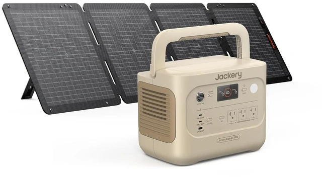 Main image of Solar Generator 1000 v2 and 100W Panel,1070Wh,1500W (Dune White)