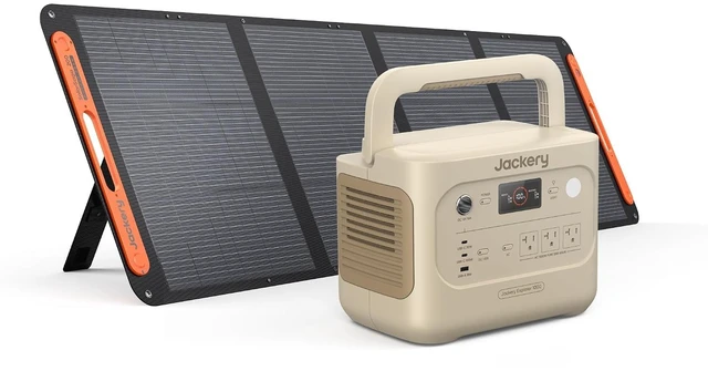 Main image of Solar Generator 1000 v2 and 200W Panel,1070Wh,1500W (Dune White)