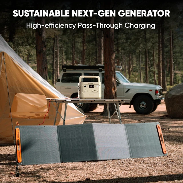 Alt view image 6 of 7 - Solar Generator 1000 v2 and 200W Panel,1070Wh,1500W (Dune White)