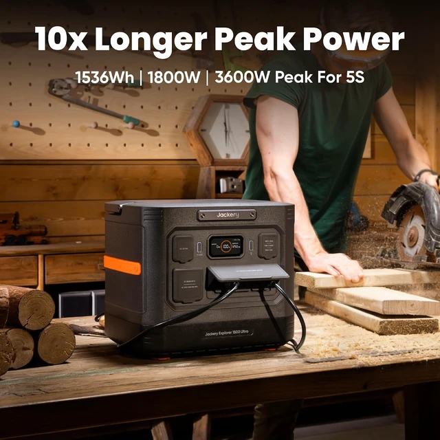 Alt view image 3 of 7 - Solar Generator 1500 Ultra and 2x200W Panels,1536Wh,1800W AC