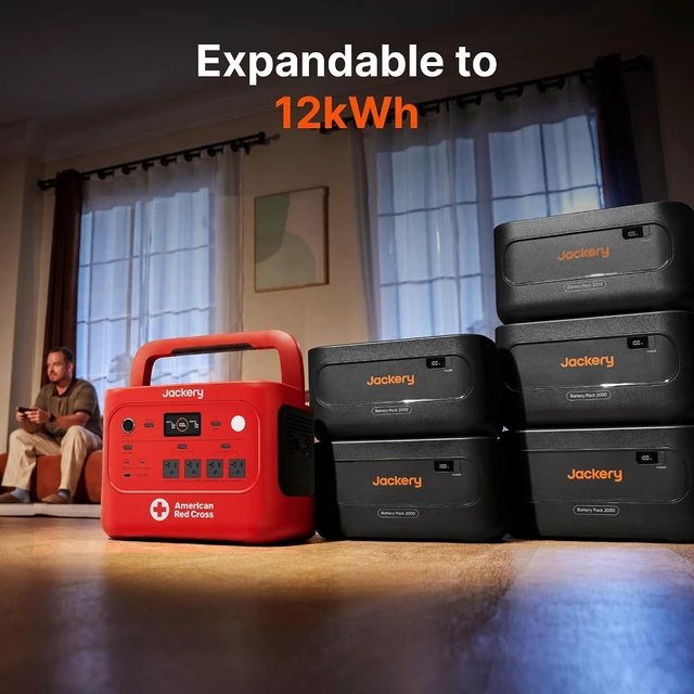 Alt view image 4 of 7 - HomePower 2000 Plus v2 Power Station, 2048Wh, Red Cross Edition
