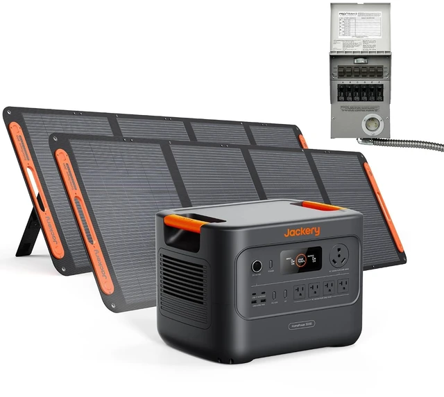 Main image of HomePower 3000 and Transfer Switch & 2x200W, 3072Wh, 3600W Output