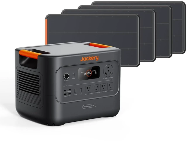 Main image of HomePower 3000 and 4x100W Prime Panels, 3072Wh, 3600W AC Output