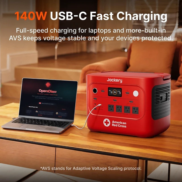 Alt view image 7 of 7 - HomePower 2000 Plus v2 Power Station, 2048Wh, Red Cross Edition