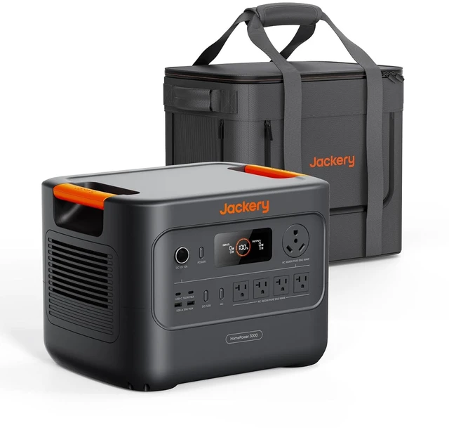 Main image of HomePower 3000 Portable Station with Extreme Guard Carrying Bag, 3600W (7200W Surge) Output, 3072Wh LFP Battery Solar Generator, USB-A/C, Backup for Home Use, Outages & Emergencies