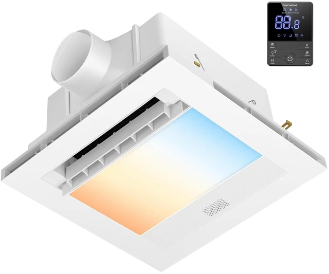 Main image of 1800W PTC Bathroom Exhaust Fan with Light and Heater, 240CFM, 3CCT