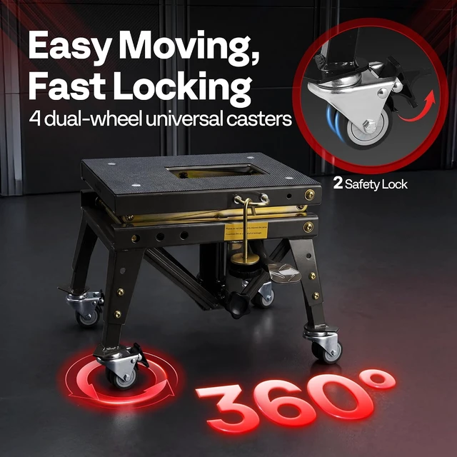 Alt view image 5 of 7 - 350 Lbs Hydraulic Motorcycle Lift Table Motorcycle Scissor Jack