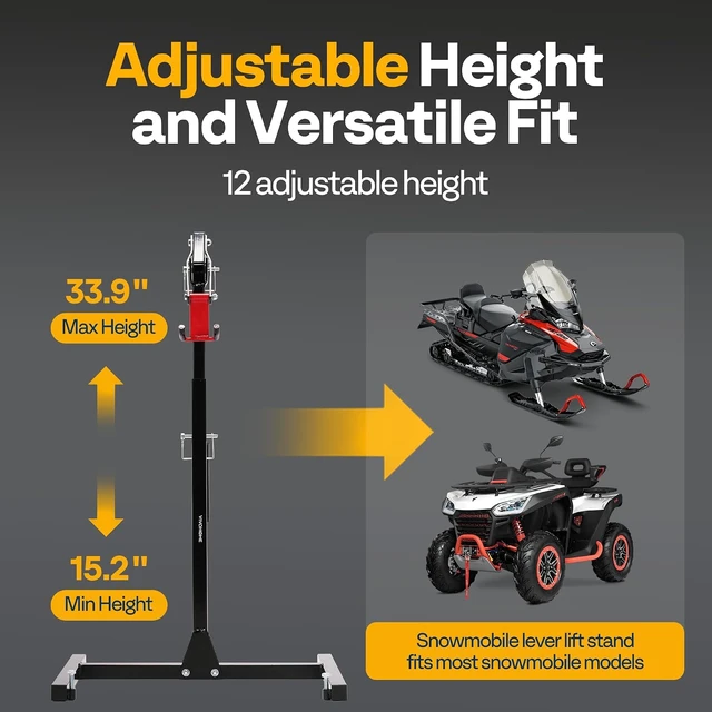 Alt view image 3 of 7 - Snowmobile Lever Lift Stand, Fit Most Snowmobile