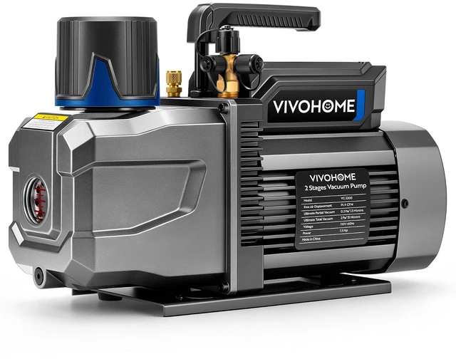 Main image of A2L 1.5 HP 14.4 CFM 2 Stage HVAC Vacuum Pump with Sparkless Motor
