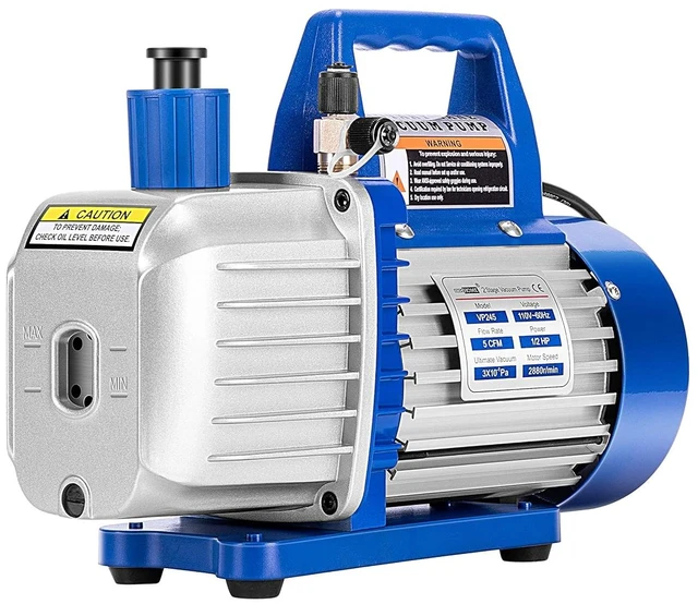 Main image of 110V 1/2 HP 5 CFM Dual Stage Rotary Vane HVAC Air Vacuum Pump