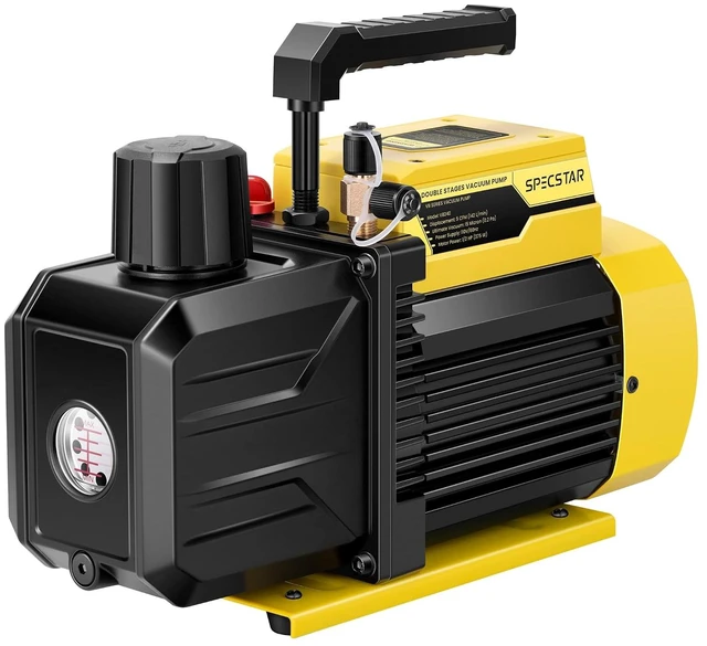 Main image of 110V 1/2 HP 5 CFM Dual Stage Rotary Vane HVAC Air Vacuum Pump
