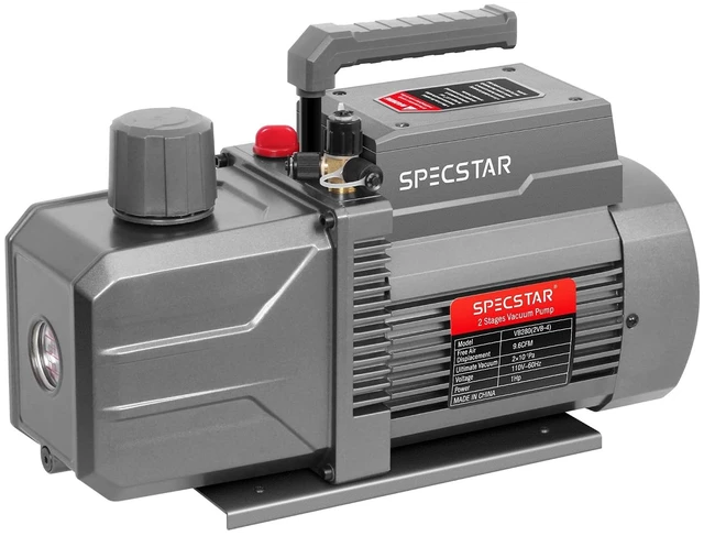 Main image of 110V 1 HP 9.6 CFM 2 Stage Rotary Vane HVAC Air Vacuum Pump