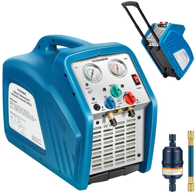 Main image of 3/4 HP Trolley Design Portable HVAC Refrigerant Recovery Machine