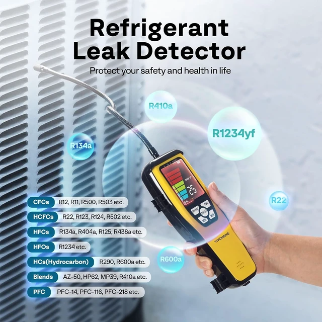Alt view image 3 of 7 - HVAC Refrigerant Freon Leak Detector with Rechargeable Battery