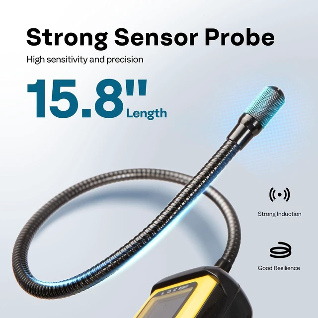 Alt view image 4 of 7 - HVAC Refrigerant Freon Leak Detector with Rechargeable Battery