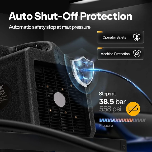 Alt view image 6 of 7 - A2L 1 HP Dual Cylinder Portable Refrigerant Recovery Machine