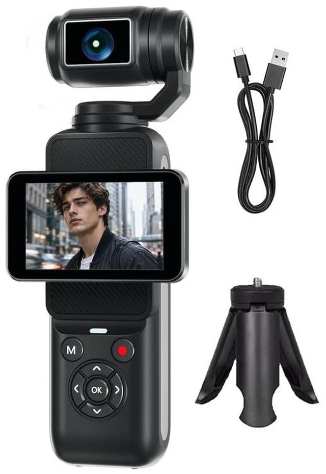 Main image of Blogging Camera with 4K Video & 80MP, 2.2'' Rotatable Touchscreen, 330° Rotating Lens, WiFi Vlog Cameras with Face Tracking, Portable YouTube Camera