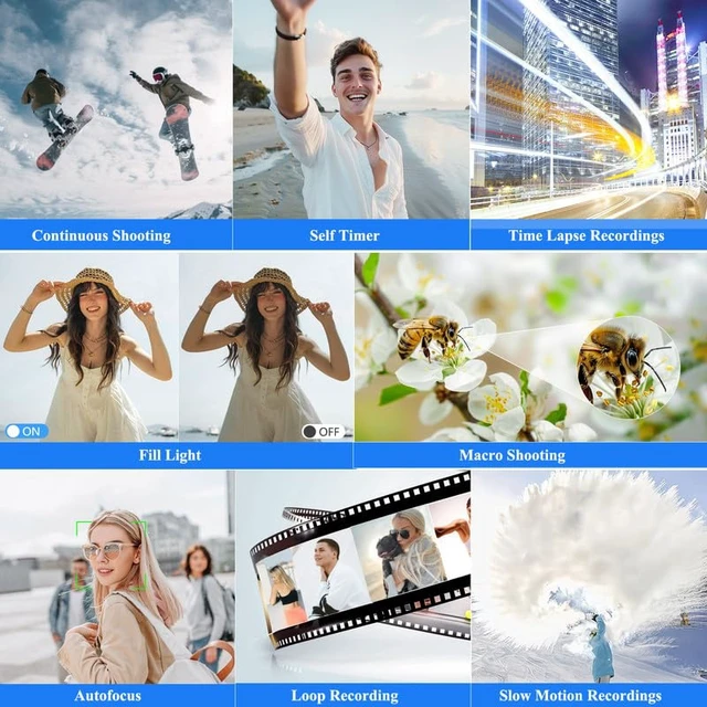 Alt view image 5 of 7 - Travel Vlogging Camera, 4K Digital Camera for YouTube, 18X Digital Zoom and 3" 180° Flip Screen, Compact Photography Vlog with 2 Batteries
