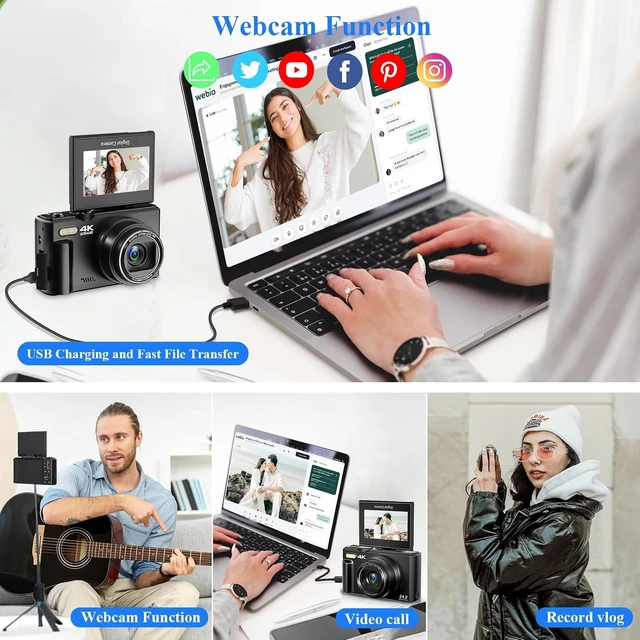 Alt view image 5 of 7 - 4K Digital Camera for Photography with WiFi & 18X Digital Zoom