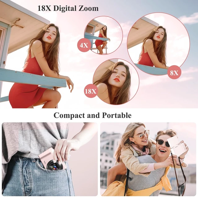 Alt view image 4 of 7 - 4K Digital Camera, 64MP Vlogging Camera with 180° Flip Screen