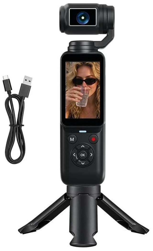 Main image of 4K Vlogging Camera, 80MP YouTube Camera with WiFi Face Tracking, 330° Rotating Lens and 2.2" Rotatable Touchscreen, Portable Travel Vlog for Content Creators