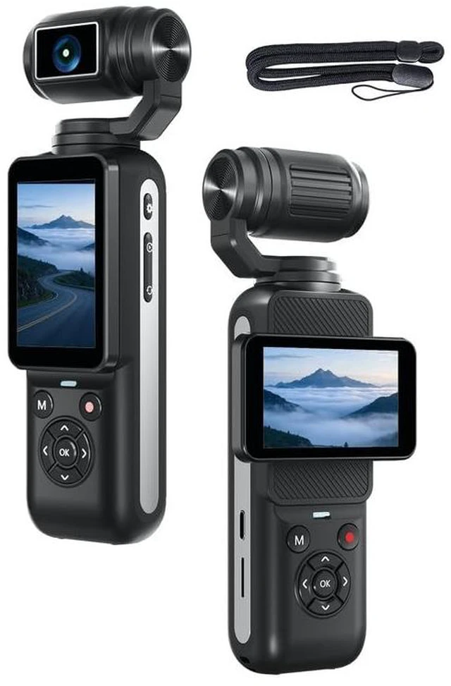 Main image of 80MP Travel Camera, 4K Vlog Camera for YouTube with 2.2" Rotatable Touchscreen and 330° Rotating Lens, WiFi Face Tracking, Compact Digital Camera for Blogging