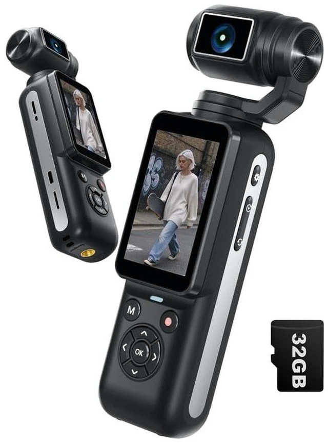 Main image of 80MP Digital Vlogging Cameras, 4K YouTube Camera with 2.2'' Rotatable Touchscreen & 330° Rotating Lens, WiFi Face Tracking, Portable Blogging Camera