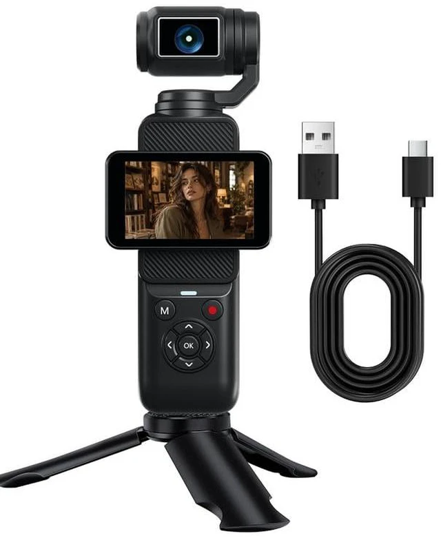Main image of 4K Portable Vlogging Camera, 80MP Digital Cameras with 2.2'' Rotatable Touchscreen and 330° Rotating Lens, WiFi Face Tracking, YouTube Cameras for Content Creators