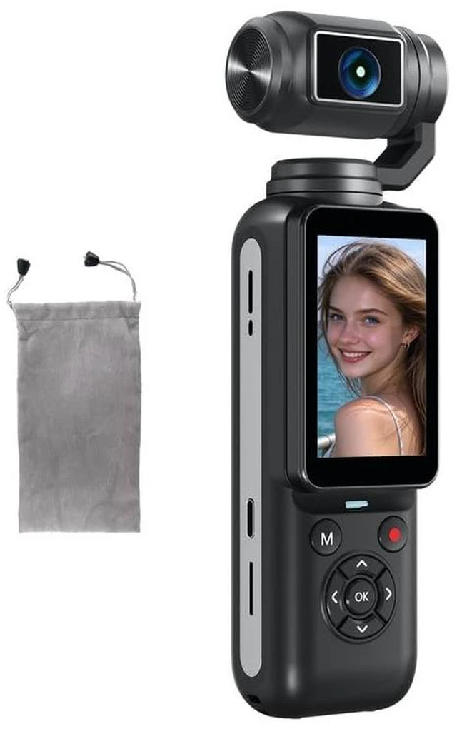 Main image of Vlog Camera for YouTube, 4K 80MP Digital Cameras with 330° Rotating Lens, 2.2'' Flip Touchscreen, WiFi, Face Tracking, Portable Handheld Camera