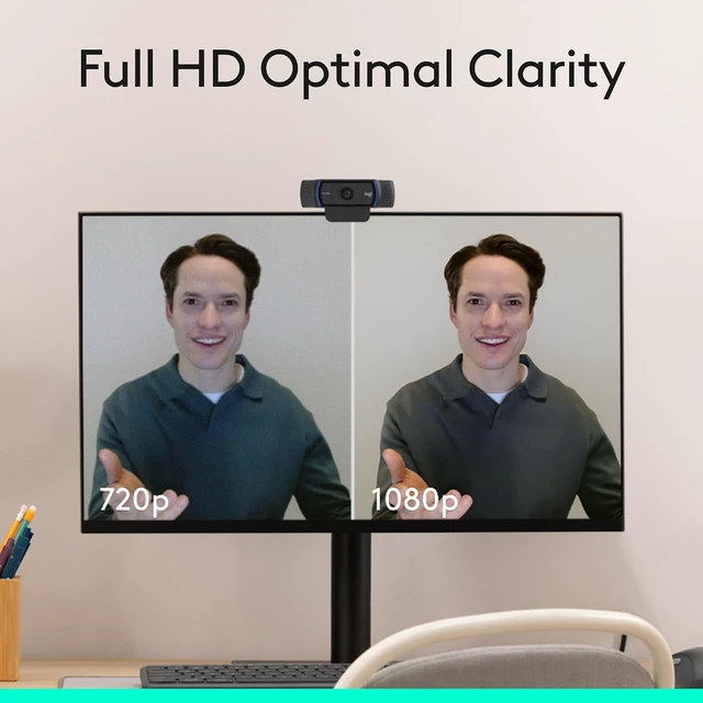 Alt view image 2 of 7 - C920x HD Pro PC Webcam Full 1080p/30fps Video - Black