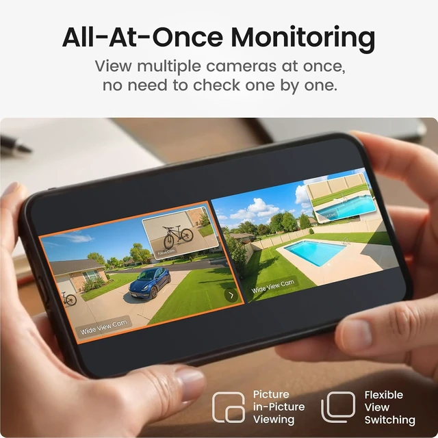 Alt view image 7 of 7 - T2 Pro 3K Dual Cam Solar Security Camera, AI Tracking, 2-Cam Kit