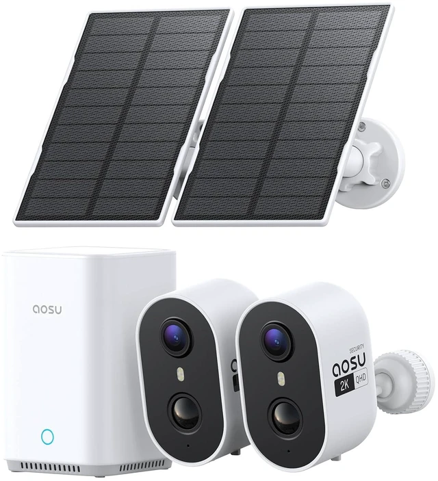 Main image of 2K Solar Security Cameras Wireless Outdoor System, 2-Cam-Kit