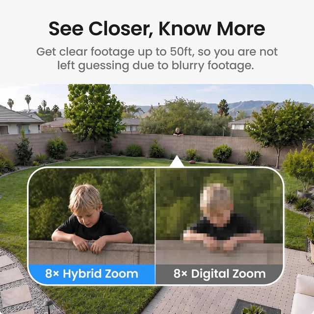 Alt view image 4 of 7 - T2 Dual-Lens 3K Telephoto 360° PTZ Wireless Outdoor Security Camera