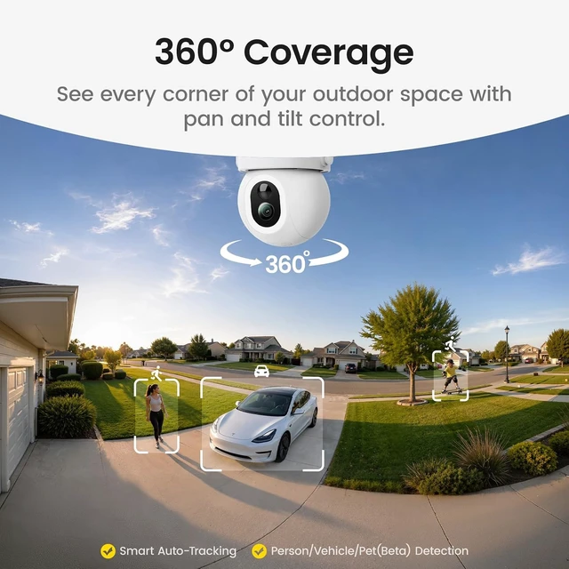 Alt view image 6 of 7 - D1 Max, 4K 8MP Solar Security Camera Wireless Outdoor, 2-Pack