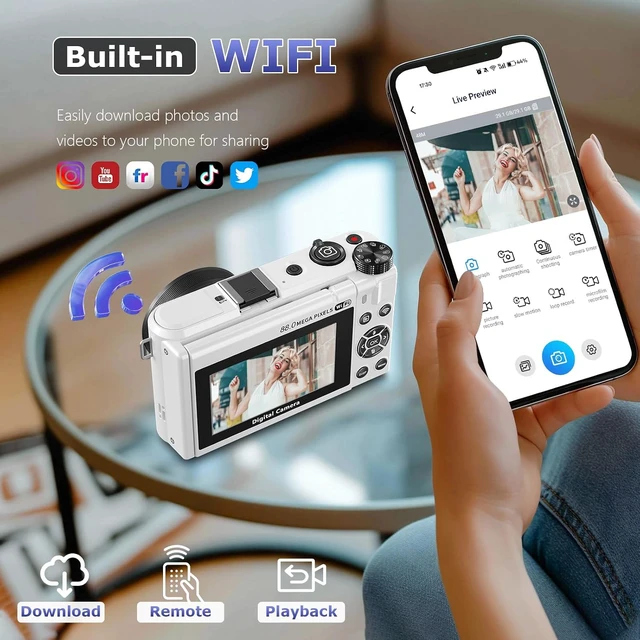 Alt view image 4 of 7 - 8K Digital Camera for Photography, Autofocus Vlogging Camera for YouTube