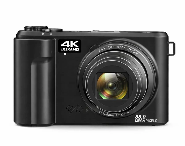 Main image of 4K Vlogging Cameras with 24X Optical Zoom, Digital Camera, 88MP Digital Camera for Photography, WiFi, Autofocus Vlog Cameras with 16GB Card