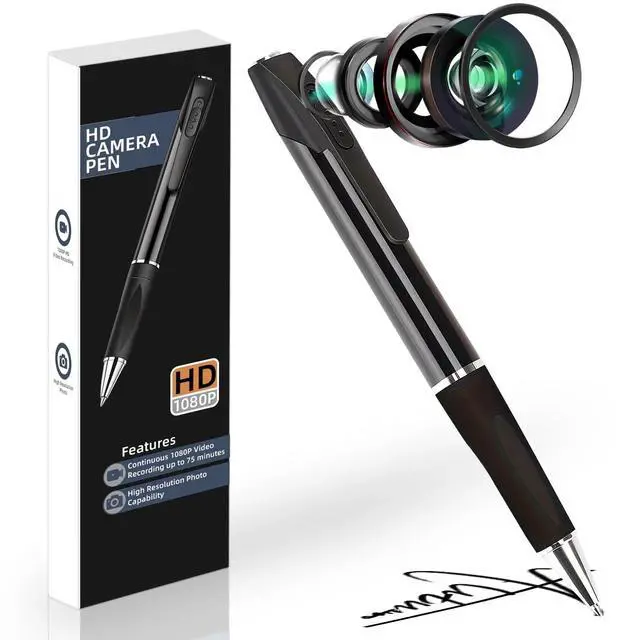 Main image of 1080P Recorder Pen with 64GB, Portable Video Recording Pen for Business Meetings, Office Note Taking, Study and Lecture Recorder for Students, Teachers, Daily Use and Gift Choice