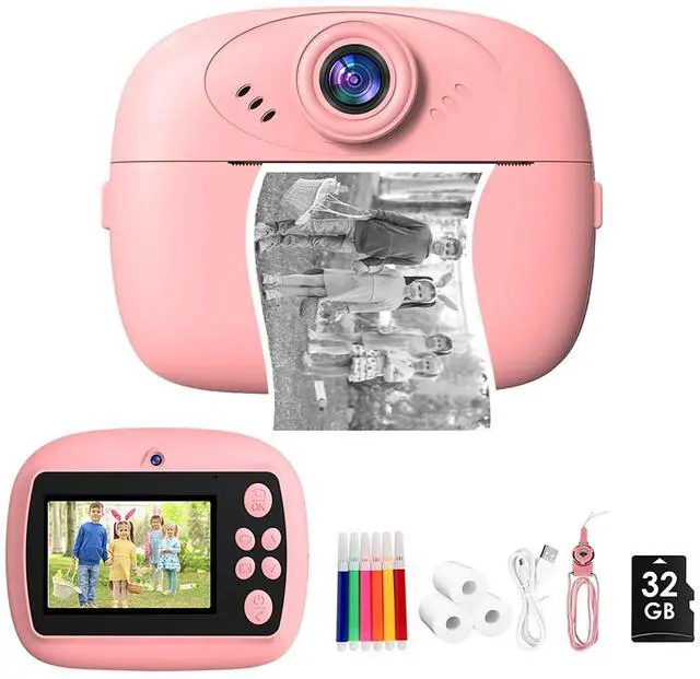 Main image of Kids Camera Instant Print, Christmas Birthday Gifts for Kids Age 3-12, Selfie Digital Camera with 1080P Videos,Toddler Portable Travel Camera Toy for 4 5 6 7 8 9 Year Old Boys
