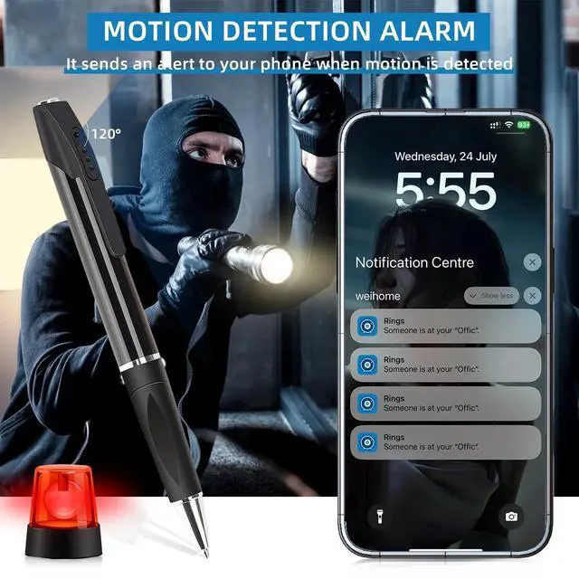 Alt view image 3 of 6 - 1080P Wifi Mini Pen Camera Micro Cams Voice Recorder Multifunctional Home Security Surveillance Body Camcorder