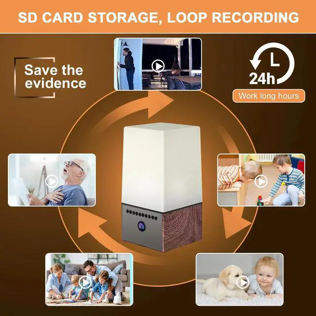 Alt view image 2 of 7 - Wifi desk lamp camera LED lamp RGB camera wireless LED desk lamp led night light camera