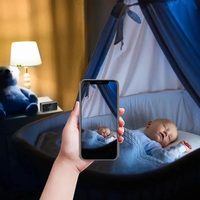 Alt view image 3 of 6 - Mini Alarm Clock Camera Full HD Video 1080P Wireless Wifi Control Infrared Night Vision Home Surveillance Monitor Camera